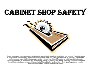 cabinet shop safety - Alabama Home Builders Self Insurers Fund