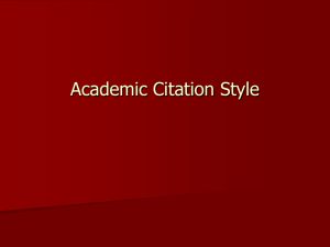 Academic Integrity, Plagiarism, & Citation Style