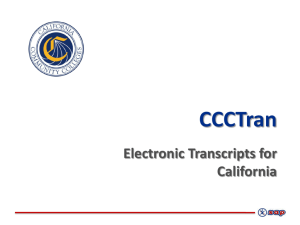 (CCCTran) Statewide Electronic Exchange Program