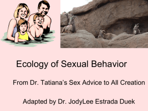 Notions of Sexual Behavior