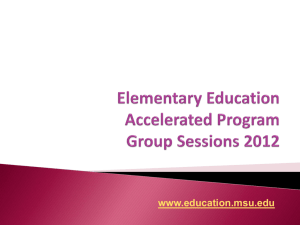 2012 Orientation for Admitted Accelerating