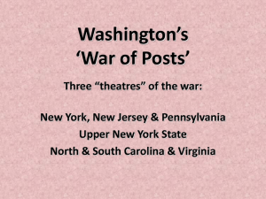 US History Lesson Plan – Washington's War of Posts