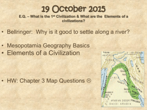 Mesopotamia Geography and Elements of a Civilization