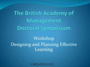 Learning - British Academy of Management
