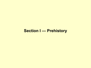 Section I — Prehistory
