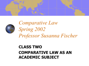 Comparative Law as an Academic Subject