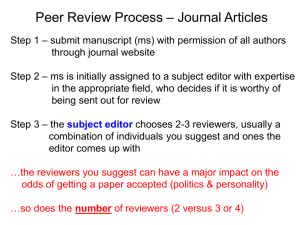 lecture 05 - impact factors, peer review, new