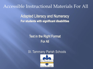 Accessible Instructional Materials For All