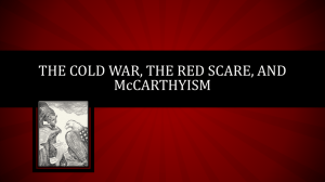 McCarthyism and Red Scare 201415