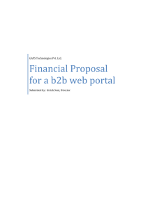 Financial Proposal for a b2b web portal