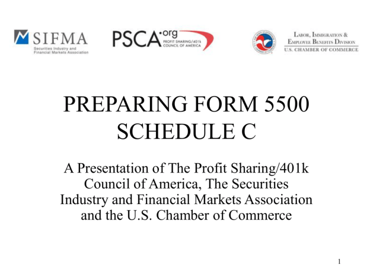 Preparing Form 5500 Schedule C