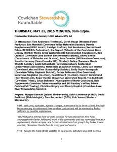 CSRT Minutes - 21May2015 - Cowichan Watershed Board