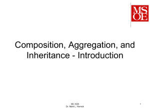 Composition, Aggregation, and Inheritance