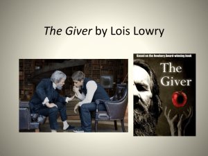 The Giver PowerPoint - Manville School District