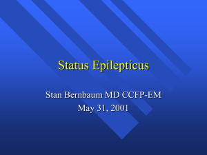 Status Epilepticus 2 - Pediatric Emergency Medicine Database