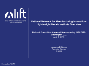 Institute - National Council For Advanced Manufacturing