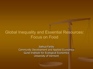 Global inequality and essential resources