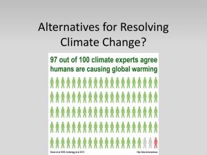 Alternatives for Resolving Climate Change