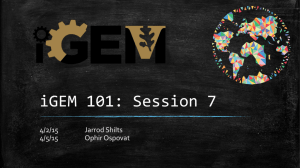 iGEM 101 – Session 7 Presentation