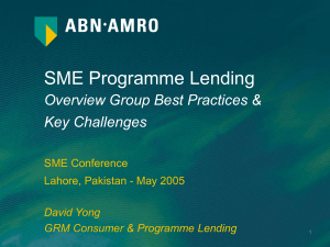 SME Portfolio Overview - State Bank of Pakistan