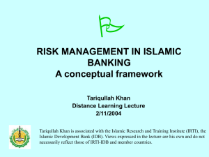 Risk Management in Islamic Banking by tariqullah Khan