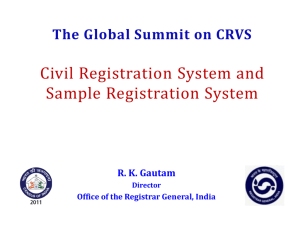 An update on Civil Registration System, Sample Registration
