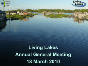 GLOBAL NATURE FUND Living Lakes 5 Events in 2010