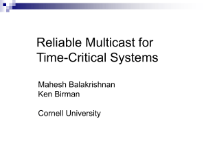 Reliable Multicast for Time-Critical Systems