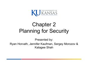Chapter 2 Planning for Security