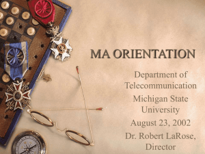 MA ORIENTATION - Michigan State University