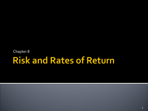 Chapter 5 Risk & Rates of Return