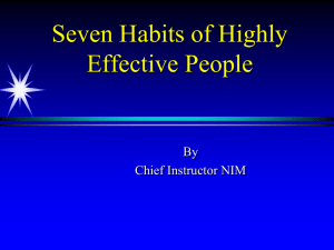 Seven Habits of Highly Effective People