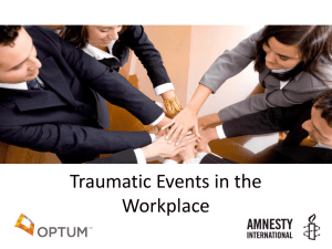 Traumatic Events in the Workplace