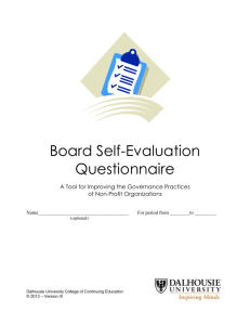 Board Self-Evaluation Questionnaire