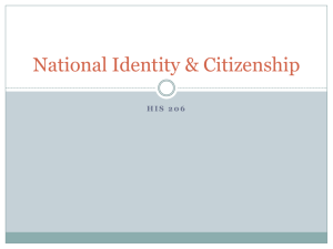 National Identity & Citizenship