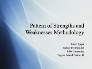 Pattern of Strengths and Weaknesses Methodology