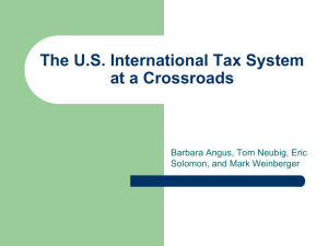 The U.S. International Tax System at a Crossroads