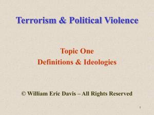 Topic One - Definitions & Ideologies