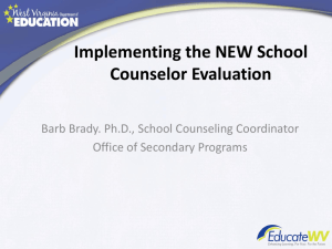 2013 Counselor Evaluation Training