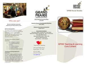 Social Studies Brochure - Grand Prairie Independent School District