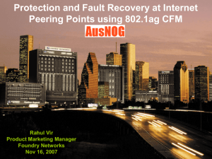 Protection and Fault Recovery at Internet Peering Points using 802.1