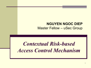 Apply Risk to Access Control in Ubiquitous Computing