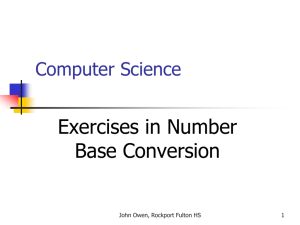 Number Base Exercises
