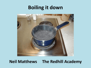 Boiling it down - Neil Matthews