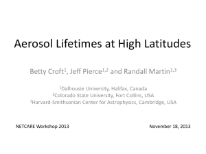 Aerosol Lifetimes at High Latitudes in GEOS-Chem