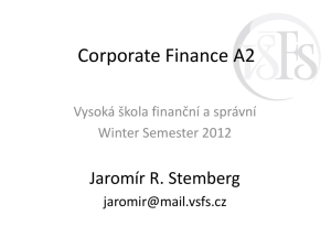 Corporate Finance A2