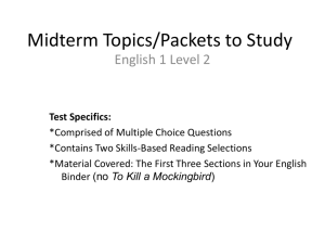 Midterm Topics/Packets to Study
