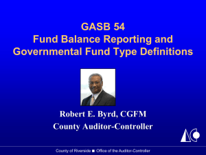 GASB 54 Presentation - Auditor