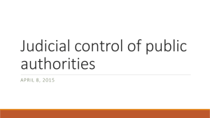 Judicial control of public authorities