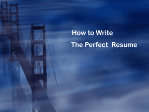 PowerPoint on Resume Writing